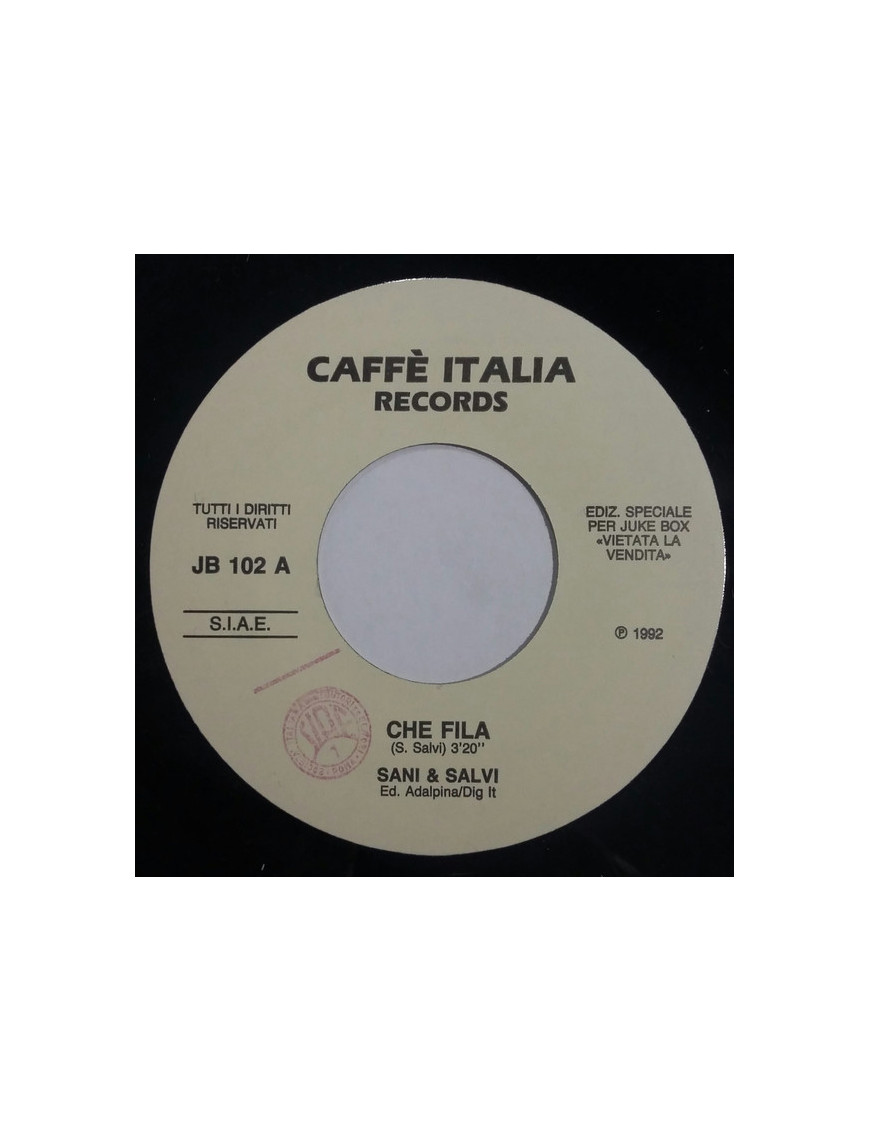 Che Fila   Come On Baby [Sani & Salvi,...] - Vinyl 7", 45 RPM, Jukebox
