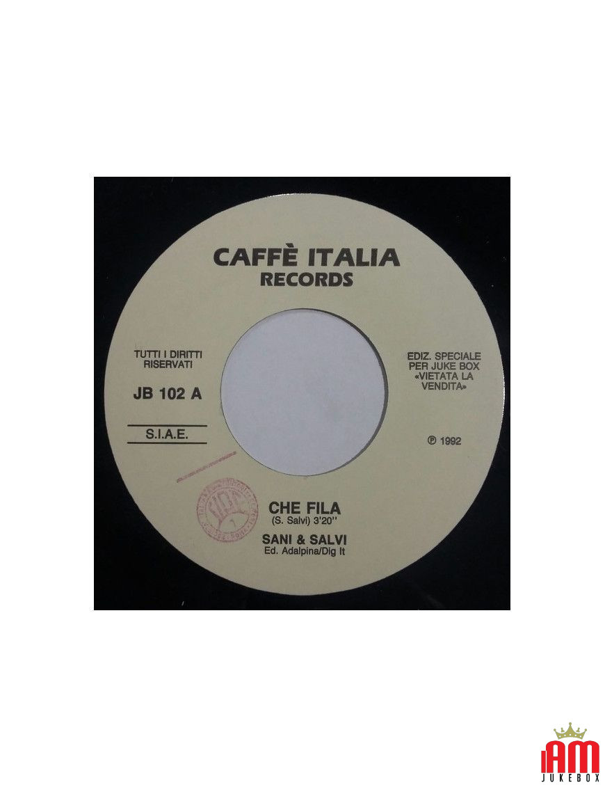 Che Fila Come On Baby [Sani & Salvi,...] - Vinyle 7", 45 RPM, Jukebox [product.brand] 1 - Shop I'm Jukebox 