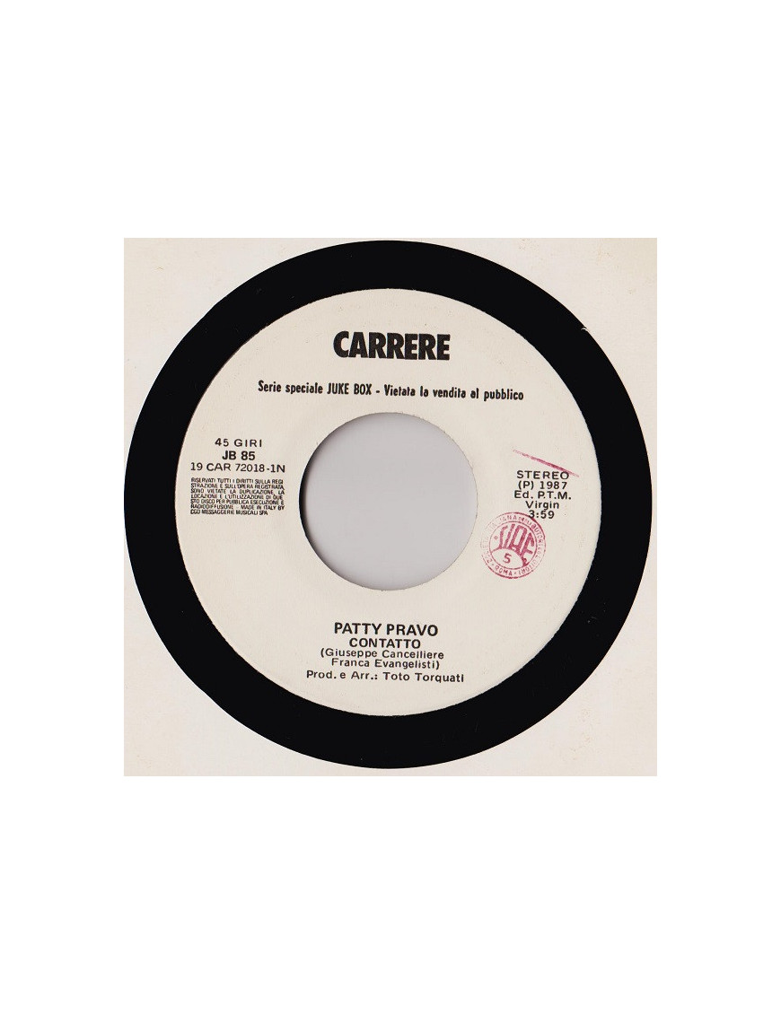 Contatto   I Get The Sweetest Feeling (Original Version) [Patty Pravo,...] - Vinyl 7", 45 RPM, Jukebox, Stereo