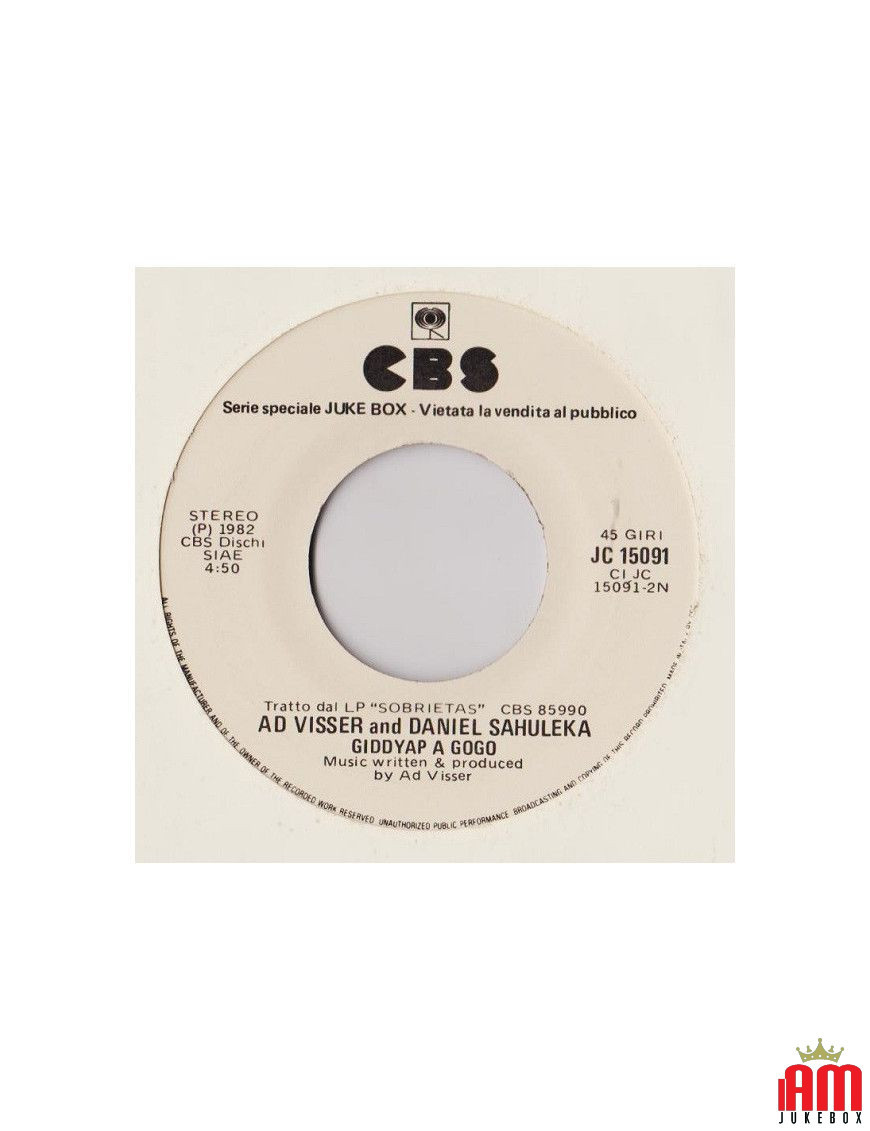 Giddyap A Gogo We're Not Alone [Ad Visser,...] - Vinyl 7", 45 RPM, Jukebox, Stereo [product.brand] 1 - Shop I'm Jukebox 