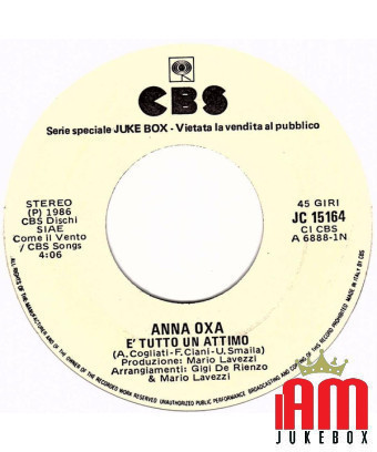 È Tutto Un Attimo When Love Breaks Down [Anna Oxa,...] - Vinyl 7", 45 RPM, Jukebox [product.brand] 1 - Shop I'm Jukebox 