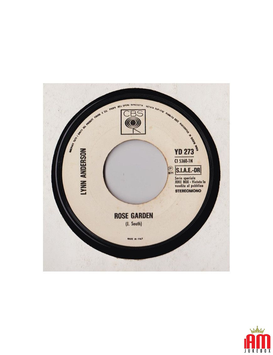 Rose Garden Lowdown [Lynn Anderson,...] - Vinyle 7", 45 RPM, Jukebox [product.brand] 1 - Shop I'm Jukebox 