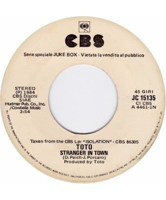 Stranger In Town Freedom [Toto,...] - Vinyle 7", 45 RPM, Jukebox [product.brand] 1 - Shop I'm Jukebox 