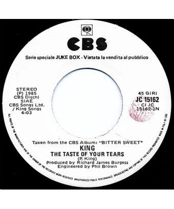 The Taste Of Your Tears Burning Heart [King,...] – Vinyl 7", 45 RPM, Jukebox [product.brand] 1 - Shop I'm Jukebox 