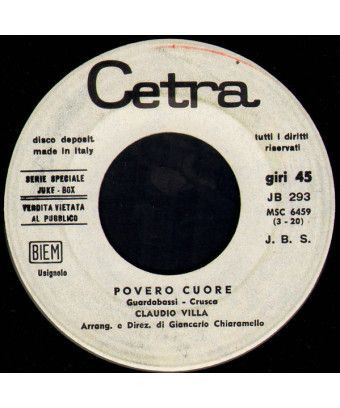 Poor Heart Walking And Singing [Claudio Villa,...] - Vinyl 7", 45 RPM, Jukebox [product.brand] 1 - Shop I'm Jukebox 