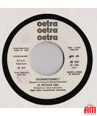 Lass es wetten? Nobody But You [Le Piccole Ore,...] – Vinyl 7", 45 RPM, Jukebox [product.brand] 1 - Shop I'm Jukebox 