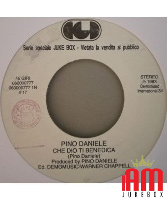 May God Bless You [Pino Daniele] - Vinyl 7", 45 RPM, Jukebox [product.brand] 1 - Shop I'm Jukebox 