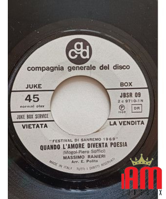 The Game of Love When Love Becomes Poetry [Caterina Caselli,...] - Vinyl 7", Jukebox [product.brand] 1 - Shop I'm Jukebox 