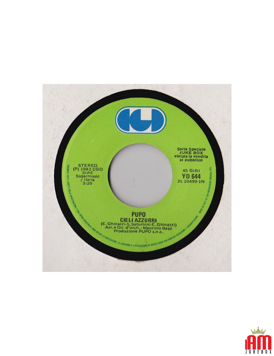 Blue Skies Arriva, Arriva [Pupo,...] – Vinyl 7", 45 RPM, Jukebox, Stereo [product.brand] 1 - Shop I'm Jukebox 