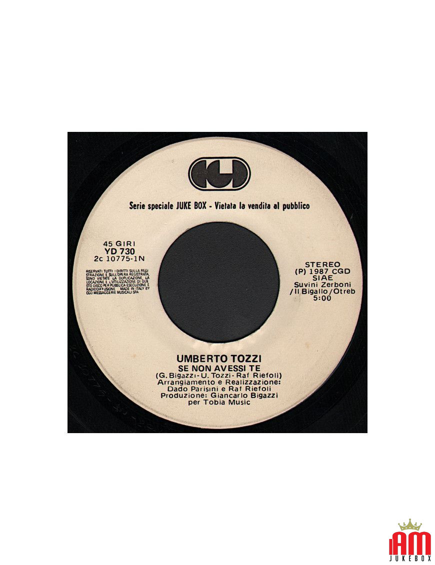 Se Non Avessi Te Pump Up The Volume [Umberto Tozzi,...] – Vinyl 7", 45 RPM, Jukebox [product.brand] 1 - Shop I'm Jukebox 