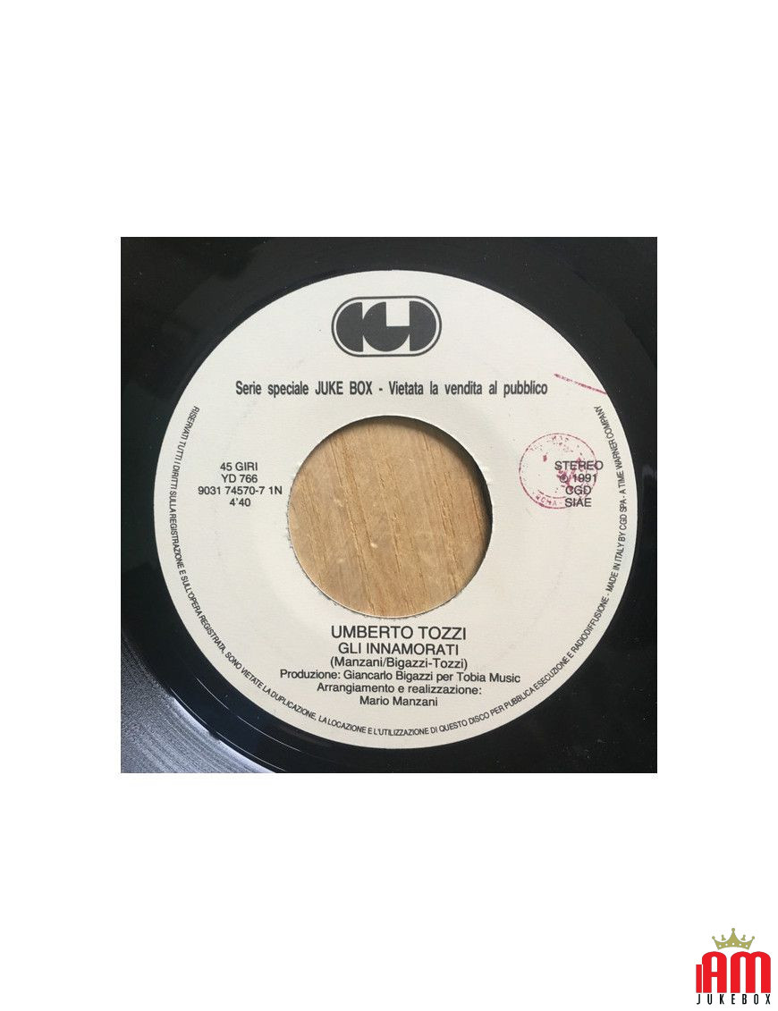 Gli Innamorati Qua Qua Quando [Umberto Tozzi,...] - Vinyl 7", 45 RPM, Jukebox [product.brand] 1 - Shop I'm Jukebox 