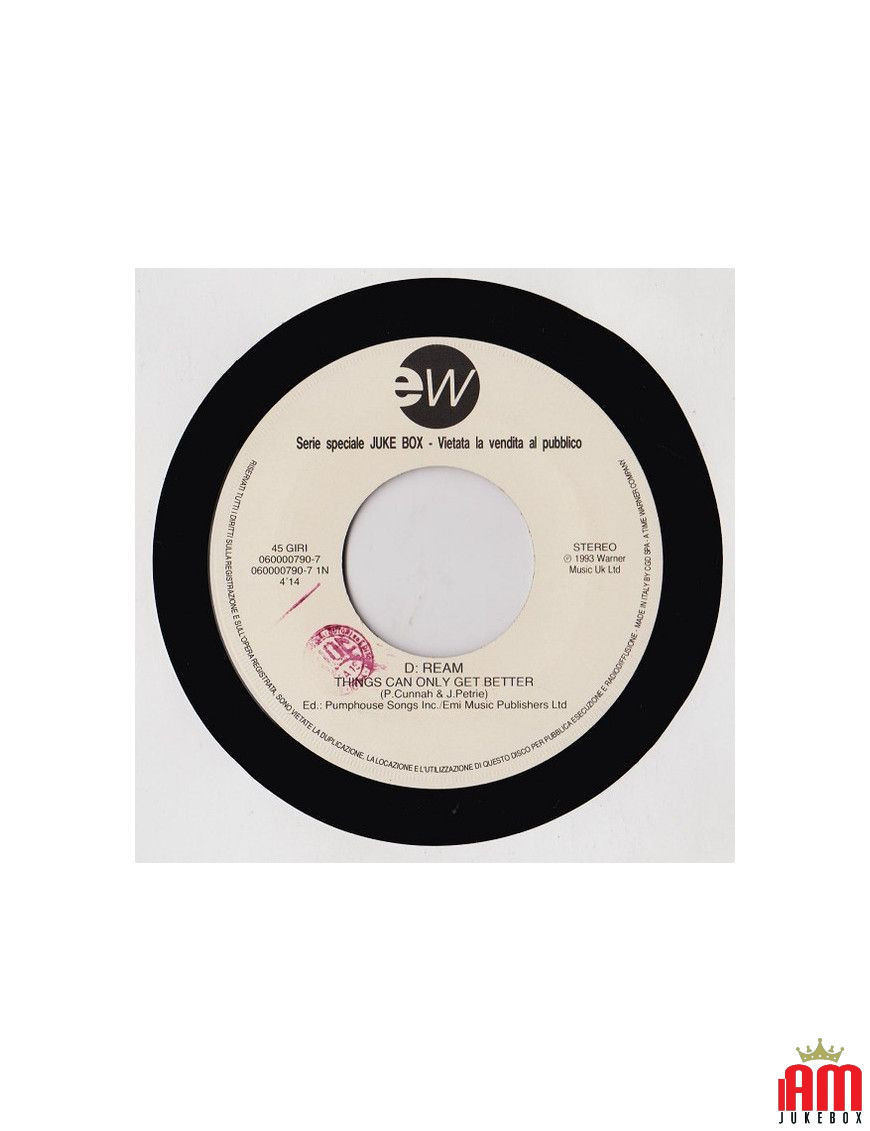 Things Can Only Get Better Gente [D:Ream,...] – Vinyl 7", 45 RPM, Jukebox [product.brand] 1 - Shop I'm Jukebox 