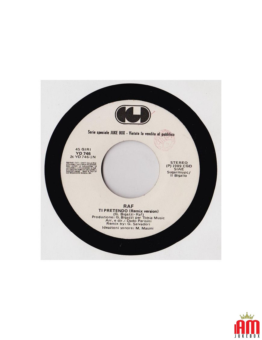 Ti Pretendo Come Out Fighting [Raf (5),...] - Vinyl 7", 45 RPM, Jukebox [product.brand] 1 - Shop I'm Jukebox 