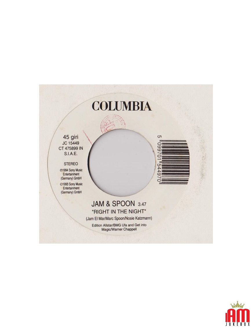 Juste dans la nuit quand on l'attend le moins [Jam & Spoon,...] - Vinyl 7", 45 RPM, Jukebox [product.brand] 1 - Shop I'm Jukebox