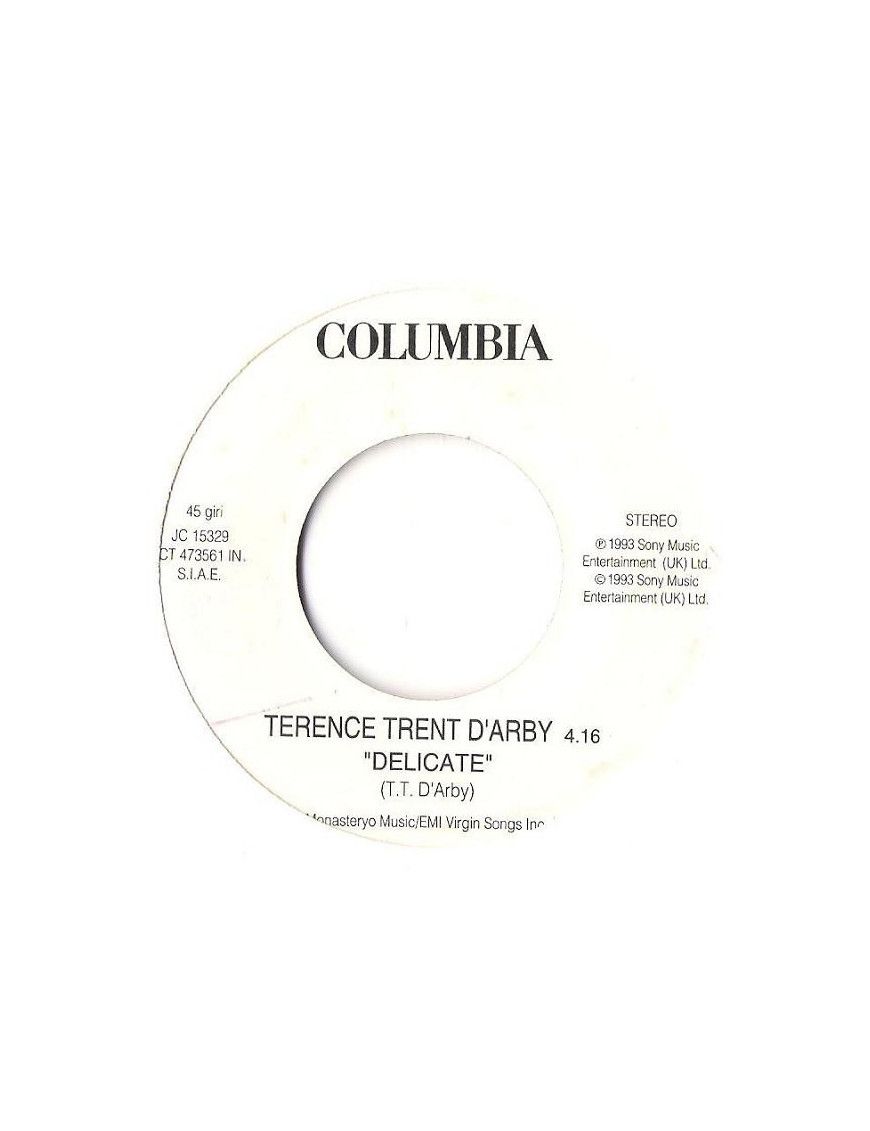 Delicate The Girl of Dreams [Terence Trent D'Arby,...] – Vinyl 7", 45 RPM, Jukebox [product.brand] 1 - Shop I'm Jukebox 