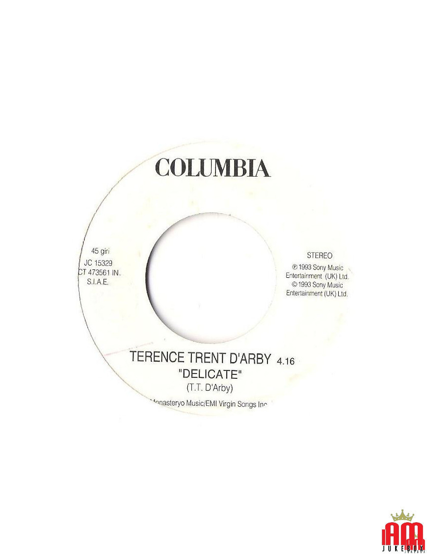 Délicate La Fille des Rêves [Terence Trent D'Arby,...] - Vinyl 7", 45 RPM, Jukebox [product.brand] 1 - Shop I'm Jukebox 