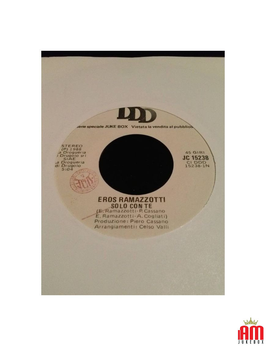 Only With You I Want A Great Love [Eros Ramazzotti,...] – Vinyl 7", 45 RPM, Jukebox [product.brand] 1 - Shop I'm Jukebox 