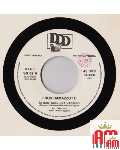 Se Bastasse Una Canzone Dalì [Eros Ramazzotti,...] - Vinyl 7", 45 RPM, Jukebox [product.brand] 1 - Shop I'm Jukebox 