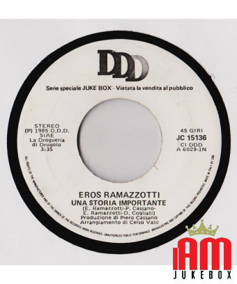 Una Storia Importante Smooth Operator [Eros Ramazzotti,...] - Vinyl 7", 45 RPM, Jukebox, Stereo [product.brand] 1 - Shop I'm Juk