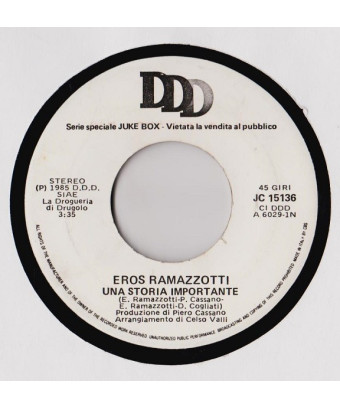 An Important Story Smooth Operator [Eros Ramazzotti,...] – Vinyl 7", 45 RPM, Jukebox, Stereo