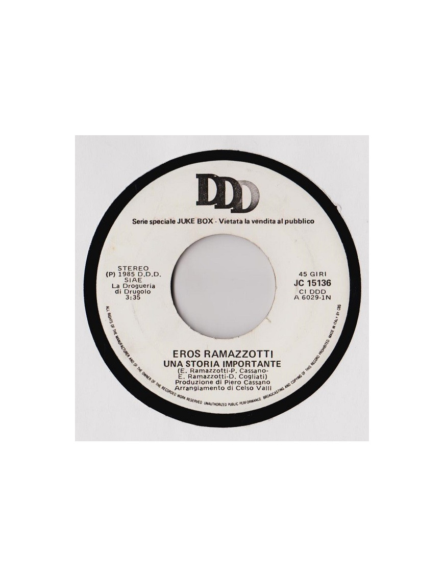 An Important Story Smooth Operator [Eros Ramazzotti,...] – Vinyl 7", 45 RPM, Jukebox, Stereo [product.brand] 1 - Shop I'm Jukebo