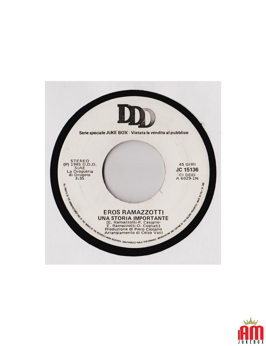 An Important Story Smooth Operator [Eros Ramazzotti,...] – Vinyl 7", 45 RPM, Jukebox, Stereo [product.brand] 1 - Shop I'm Jukebo