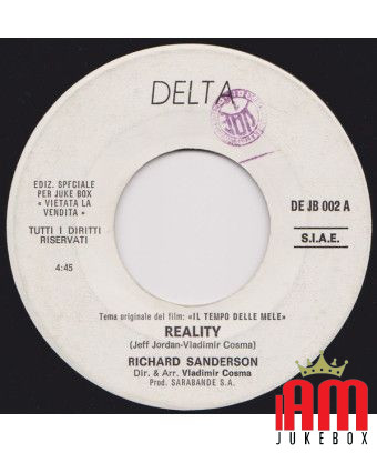 Reality [Richard Sanderson] – Vinyl 7", 45 RPM, Jukebox [product.brand] 1 - Shop I'm Jukebox 