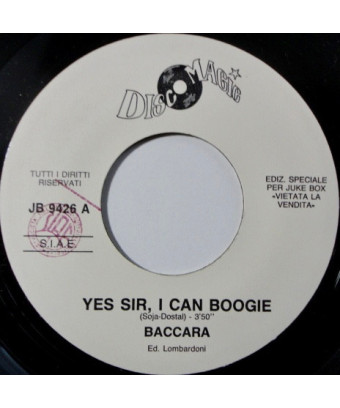 Yes Sir, I Can Boogie   Cut And Do It! [Baccara,...] - Vinyl 7", 45 RPM, Jukebox, Special Edition