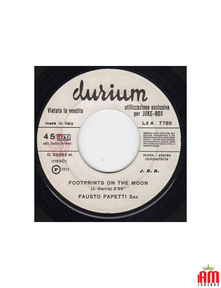 Empreintes sur la lune [Fausto Papetti] - Vinyle 7", 45 tours, Jukebox [product.brand] 1 - Shop I'm Jukebox 