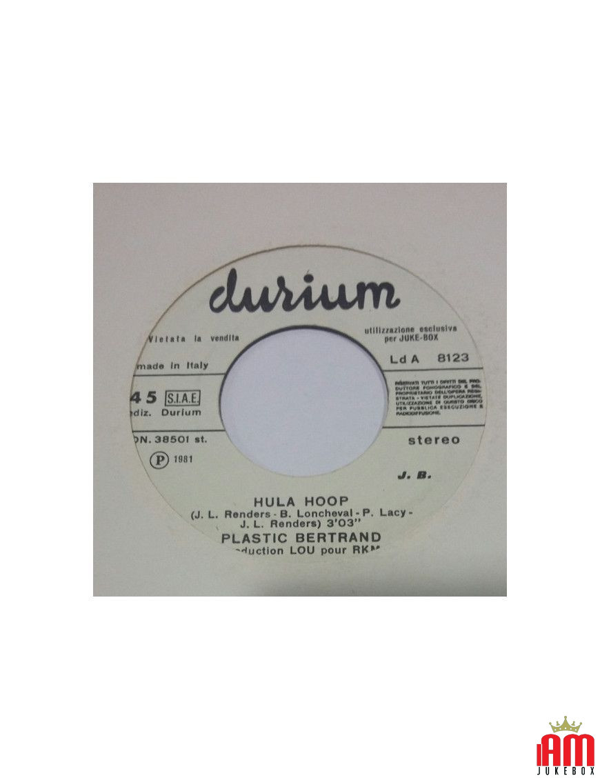 Hula Hoop Casino [Plastic Bertrand,...] - Vinyl 7", Jukebox, Stereo [product.brand] 1 - Shop I'm Jukebox 