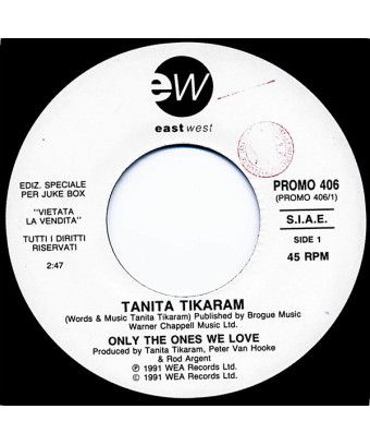 Only The Ones We Love Auberge [Tanita Tikaram,...] - Vinyl 7", 45 RPM, Jukebox [product.brand] 1 - Shop I'm Jukebox 