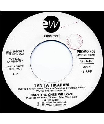 Only The Ones We Love Auberge [Tanita Tikaram,...] - Vinyle 7", 45 RPM, Jukebox [product.brand] 1 - Shop I'm Jukebox 