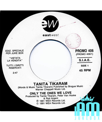 Only The Ones We Love Auberge [Tanita Tikaram,...] – Vinyl 7", 45 RPM, Jukebox [product.brand] 1 - Shop I'm Jukebox 
