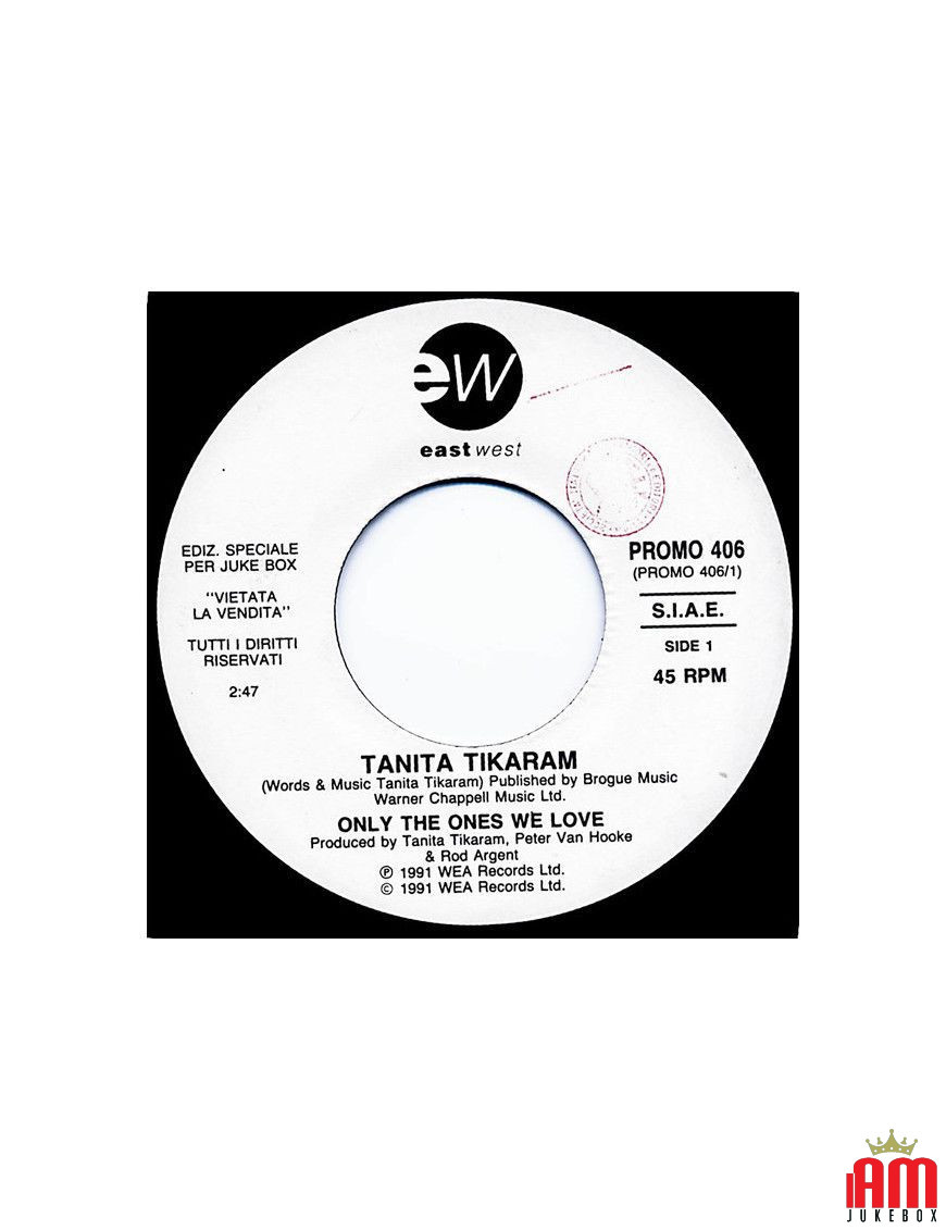 Only The Ones We Love Auberge [Tanita Tikaram,...] - Vinyl 7", 45 RPM, Jukebox [product.brand] 1 - Shop I'm Jukebox 