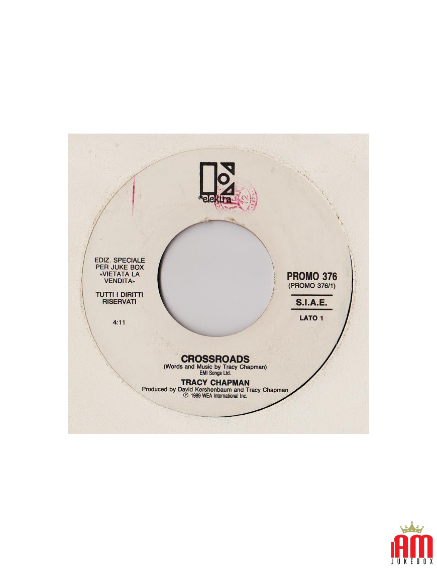 Crossroads Si je pouvais remonter le temps (Remix) [Tracy Chapman,...] - Vinyl 7", 45 RPM, Jukebox