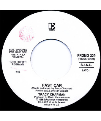 Fast Car   I Don't Wanna Live Without Your Love [Tracy Chapman,...] - Vinyl 7", 45 RPM, Jukebox