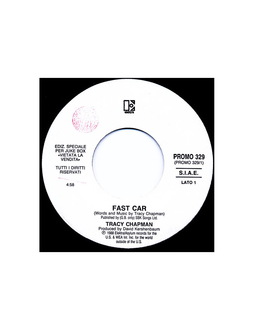 Fast Car   I Don't Wanna Live Without Your Love [Tracy Chapman,...] - Vinyl 7", 45 RPM, Jukebox