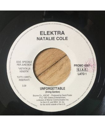 Unforgettable Un Sorriso Gratis [Natalie Cole,...] - Vinyl 7", 45 RPM, Jukebox [product.brand] 1 - Shop I'm Jukebox 