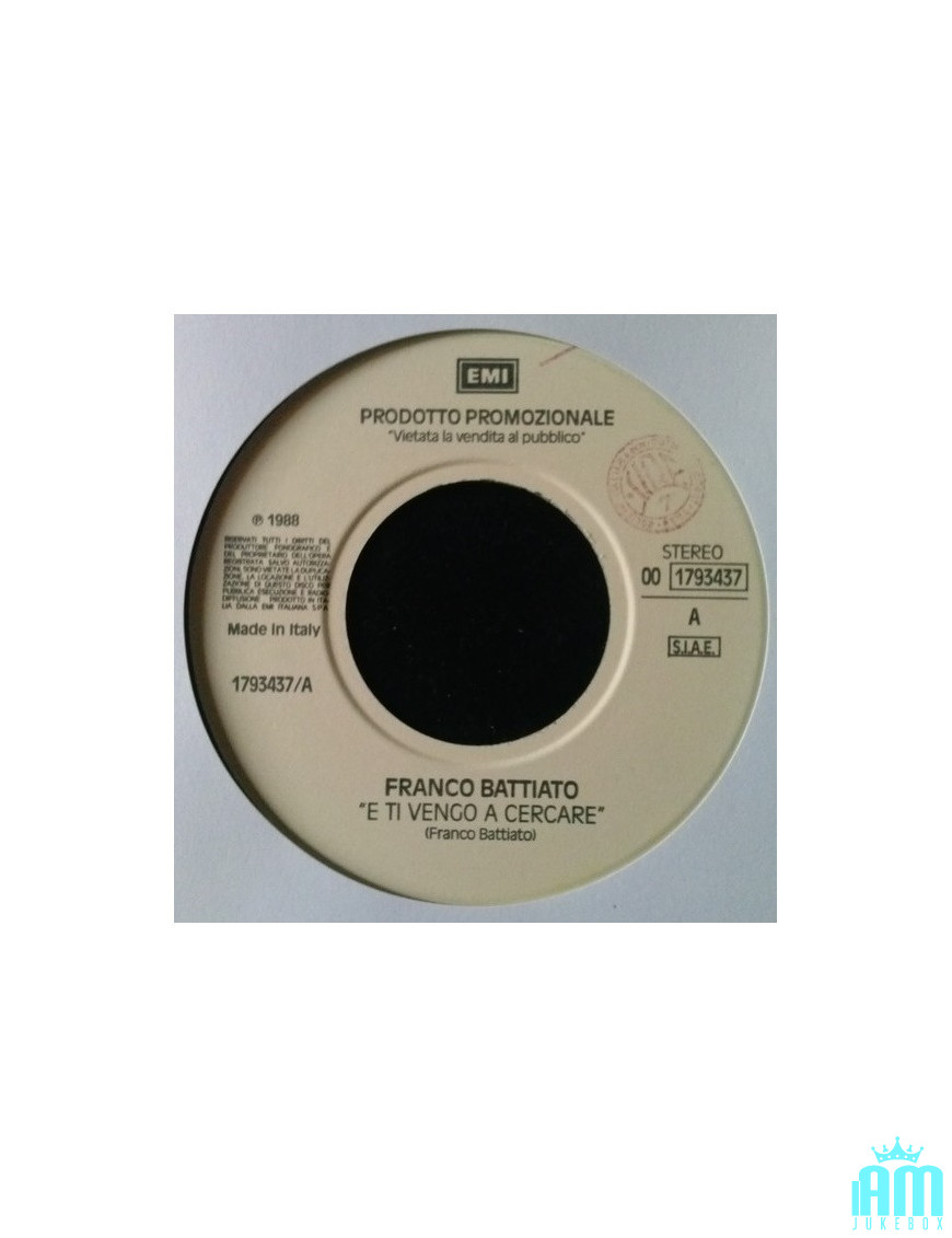 E Ti Vengo A Cercare Simply Irresistible [Franco Battiato,...] - Vinyl 7", 45 RPM, Promo [product.brand] 1 - Shop I'm Jukebox 