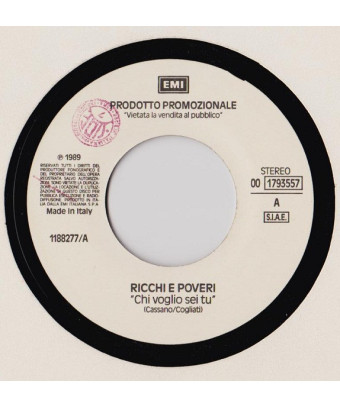 Chi Voglio Sei Tu   Imagine (Edit) [Ricchi E Poveri,...] - Vinyl 7", 45 RPM, Promo, Stereo
