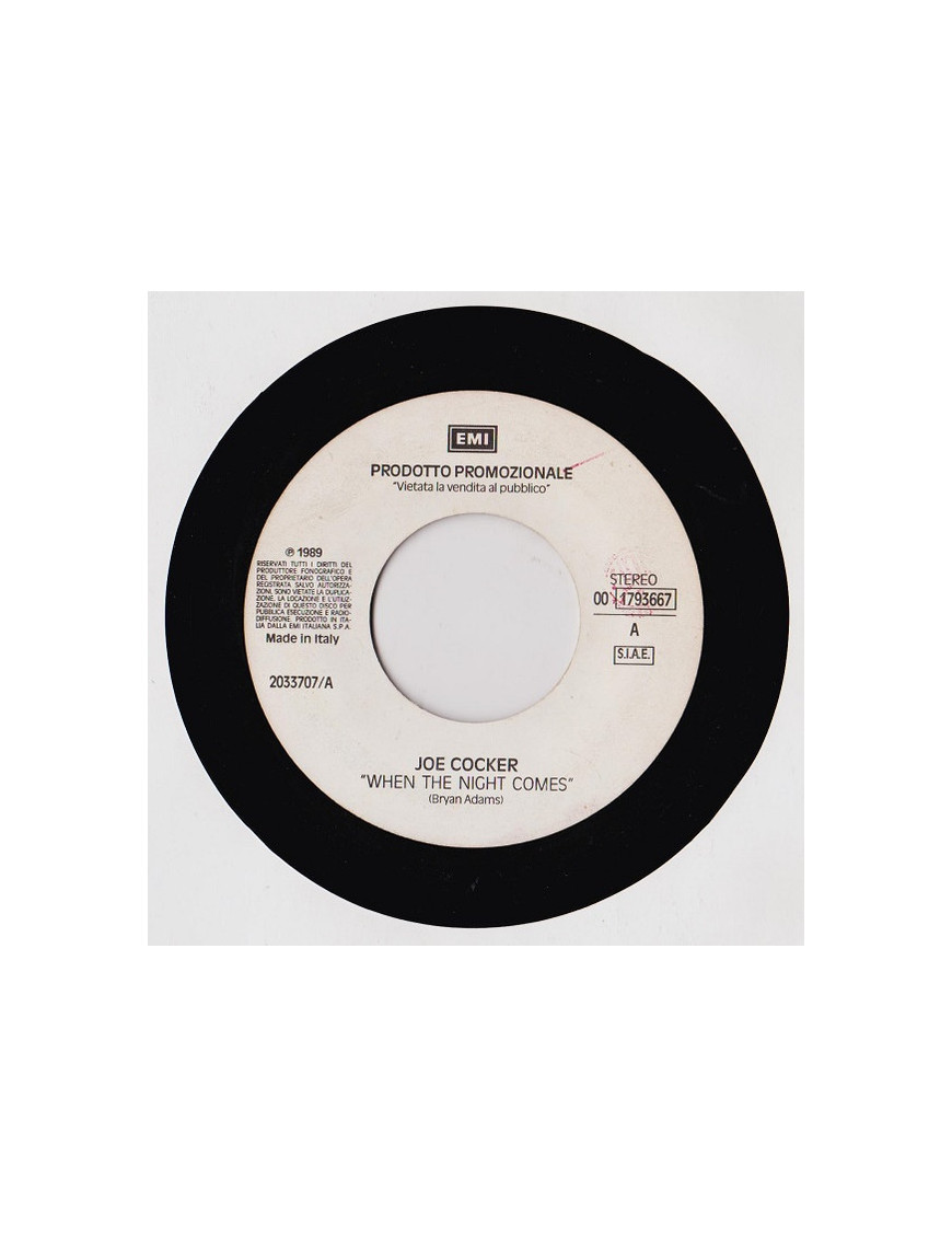 When The Night Comes   Dr. Jazz E Mr. Funk [Joe Cocker,...] - Vinyl 7", 45 RPM, Promo