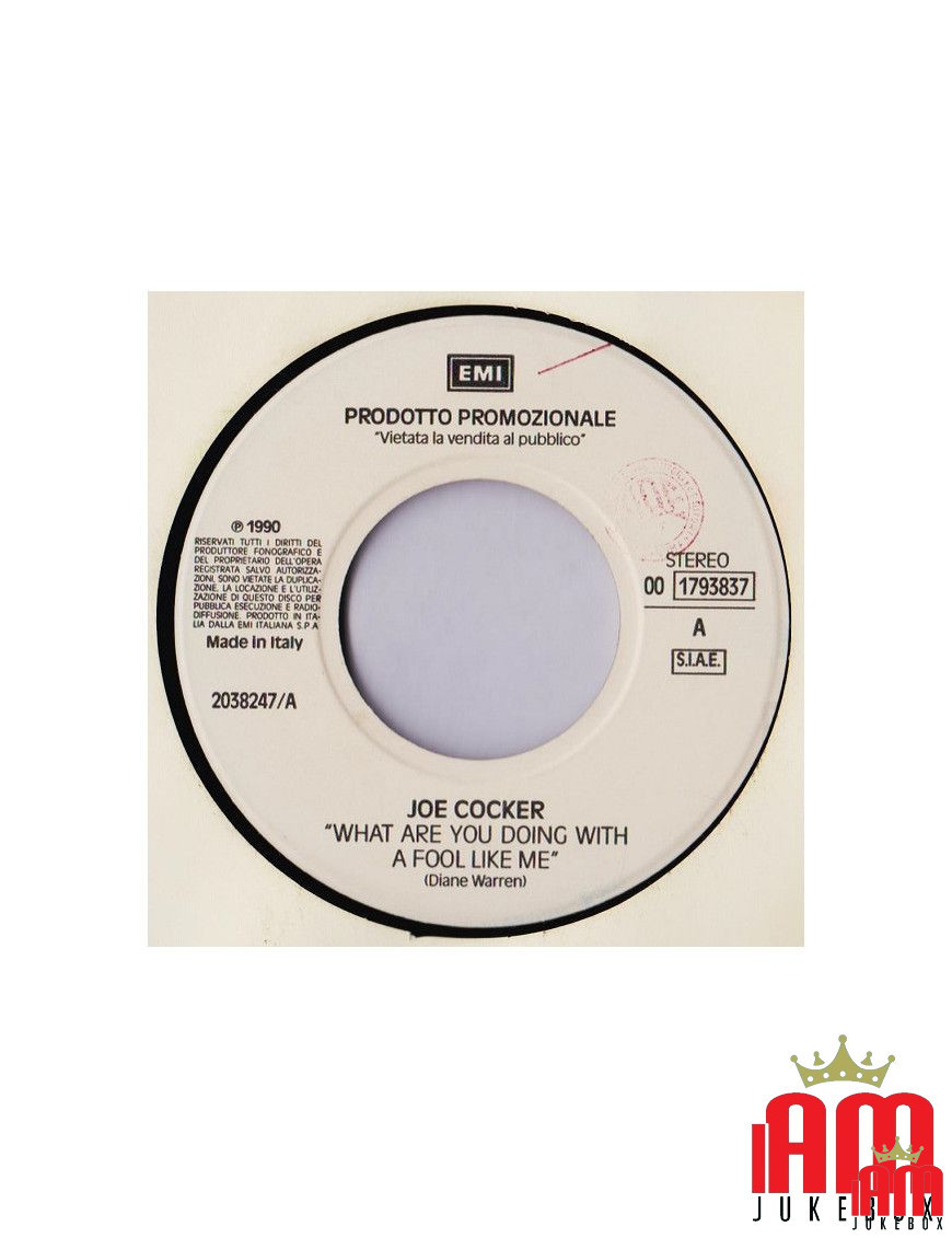 What Are You Doing With A Fool Like Me Cosa Ti Farei [Joe Cocker,...] – Vinyl 7", 45 RPM, Promo [product.brand] 1 - Shop I'm Juk