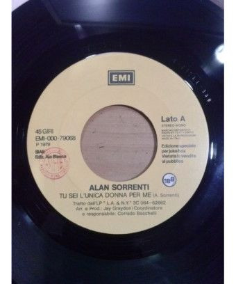 Tu Sei L'Unica Donna Per Me L'Avventura [Alan Sorrenti,...] - Vinyl 7", 45 RPM, Jukebox [product.brand] 1 - Shop I'm Jukebox 