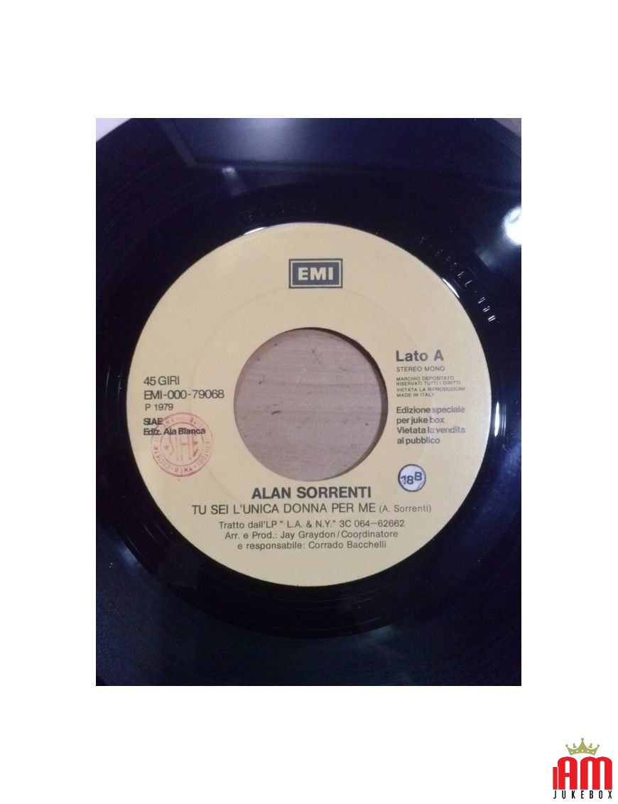 You Are The Only Woman For Me The Adventure [Alan Sorrenti,...] - Vinyl 7", 45 RPM, Jukebox [product.brand] 1 - Shop I'm Jukebox