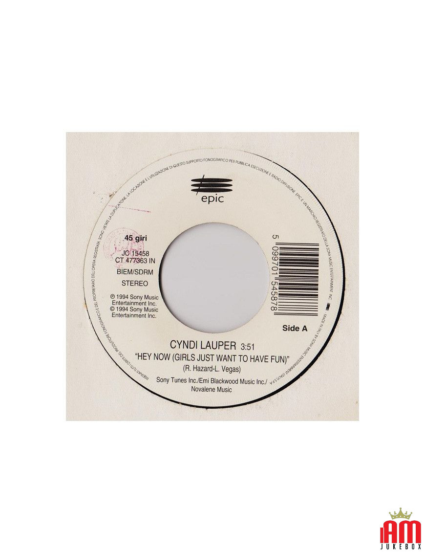 Hey Now (Girls Just Want To Have Fun) Endless Love [Cyndi Lauper,...] - Vinyl 7", 45 RPM, Stereo [product.brand] 1 - Shop I'm Ju