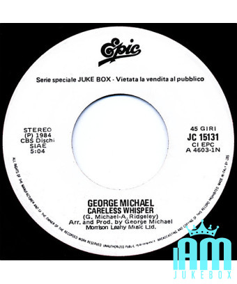 Careless Whisper Moonlight Lady [George Michael,...] - Vinyle 7", 45 RPM, Jukebox [product.brand] 1 - Shop I'm Jukebox 