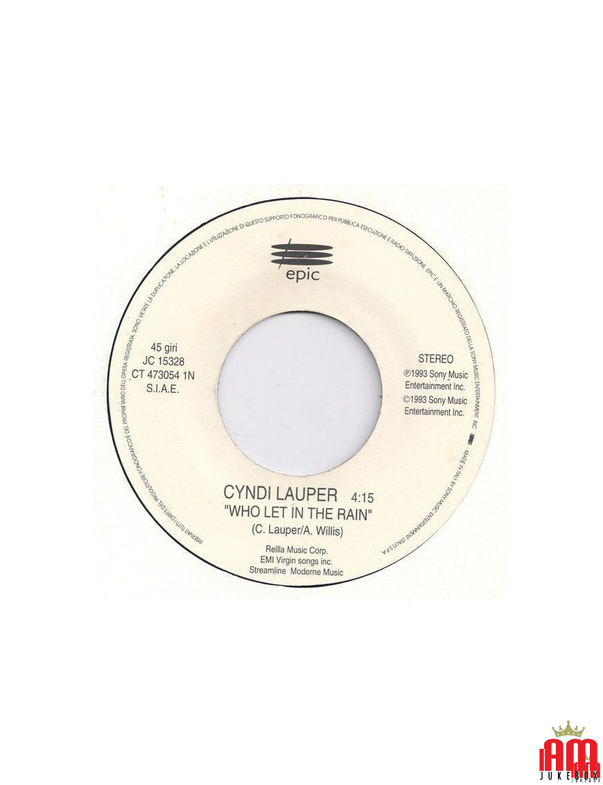 Who Let In The Rain Vivo [Cyndi Lauper,...] - Vinyl 7", 45 RPM, Promo [product.brand] 1 - Shop I'm Jukebox 