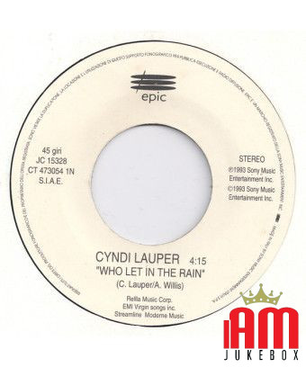 Who Let In The Rain Vivo [Cyndi Lauper,...] - Vinyle 7", 45 RPM, Promo [product.brand] 1 - Shop I'm Jukebox 