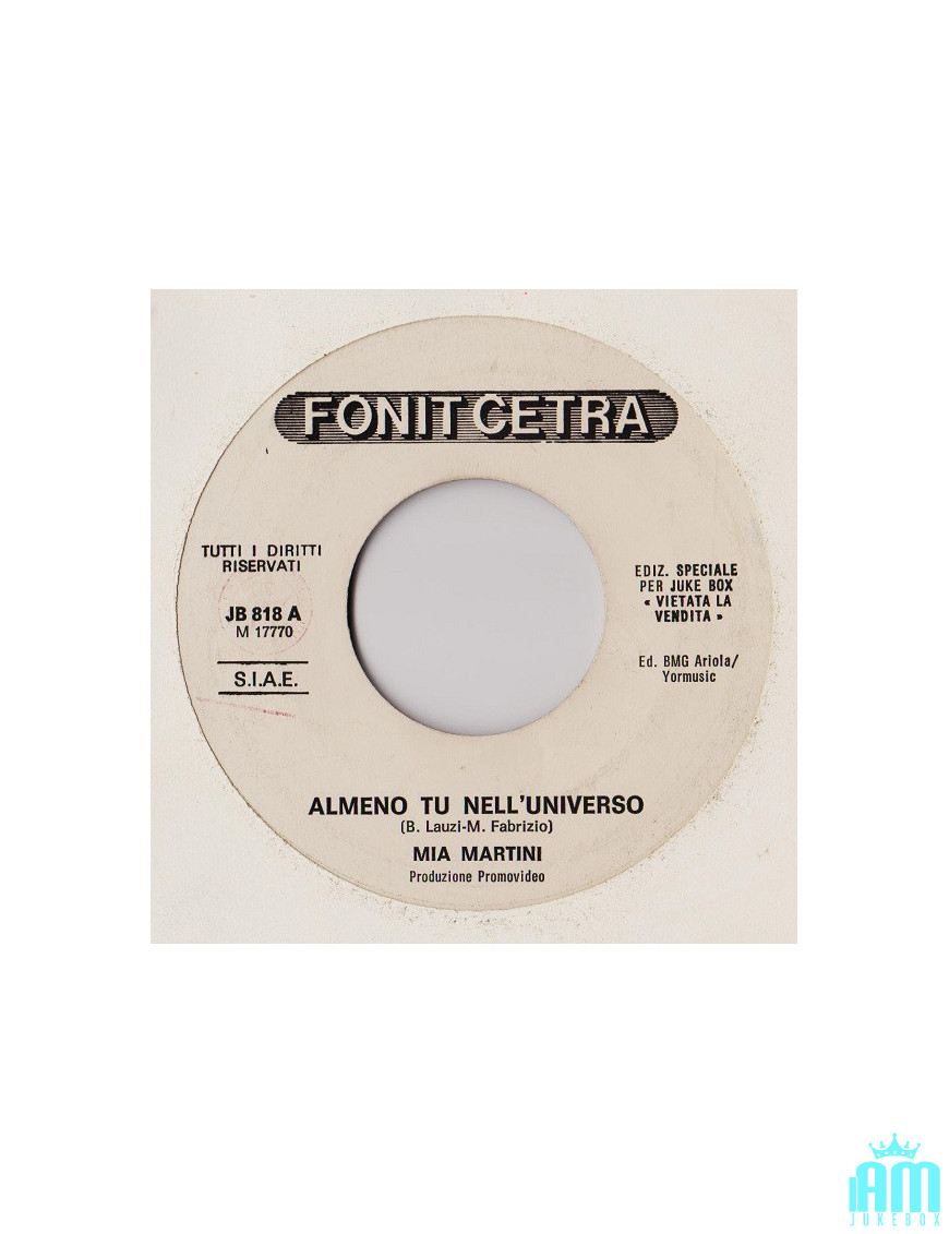 At Least You In The Song Universe [Mia Martini,...] - Vinyl 7", 45 RPM, Jukebox [product.brand] 1 - Shop I'm Jukebox 