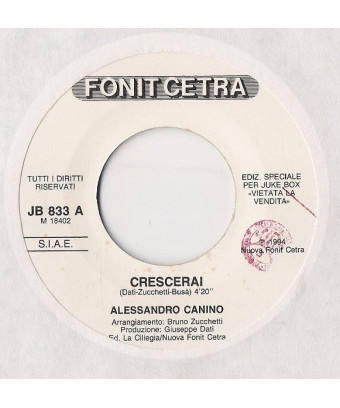 Crescerai   Esser Duri [Alessandro Canino,...] - Vinyl 7", 45 RPM, Jukebox